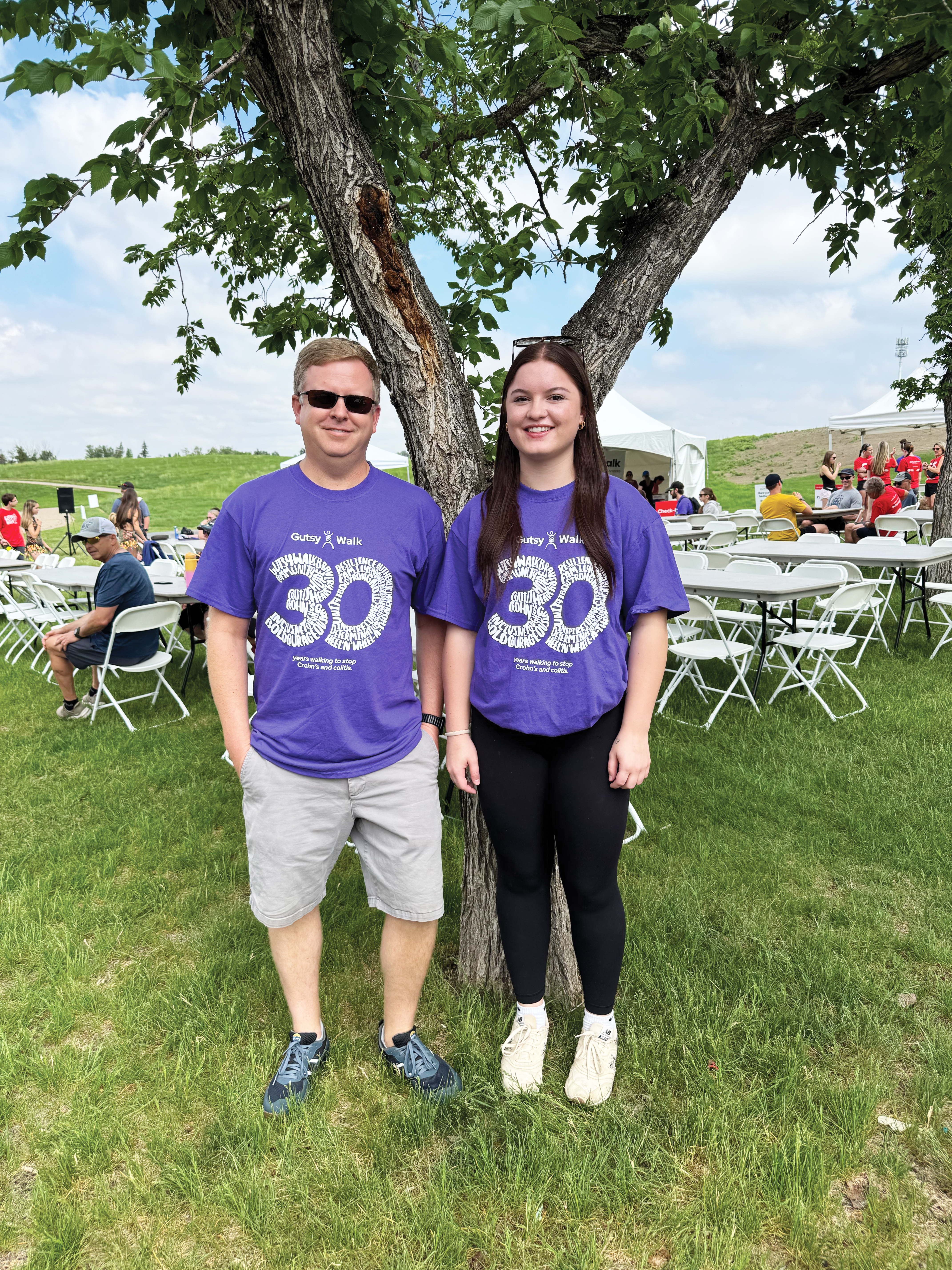 Jeff Apshkrum and Charlie Leslie at the walk in Regina.<br />